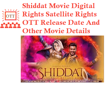 Shiddat Movie Digital Rights Satellite Rights OTT Release Date Details