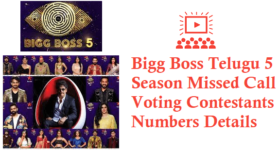 Bigg Boss Telugu 5 Voting by Giving a Missed Call to Contestants Numbers