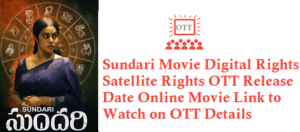 Sundari Movie Digital Rights Satellite Rights OTT Release Date Details