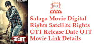 Salaga Movie Digital Rights Satellite Rights OTT Release Date Details